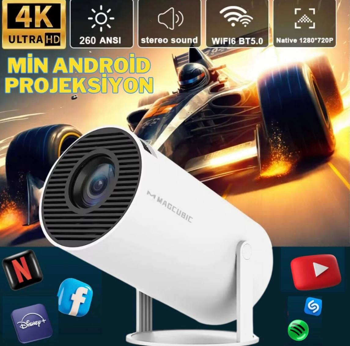 V mini Projektör Ürün Görseli